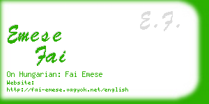 emese fai business card